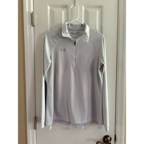 Under Armour Heat Gear Striped Quarter Zip Shirt - Picture 1 of 3